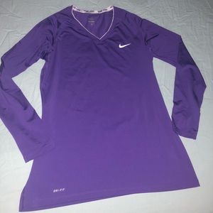 Nike Pro Purple Long Sleeve (Dri Fit)
